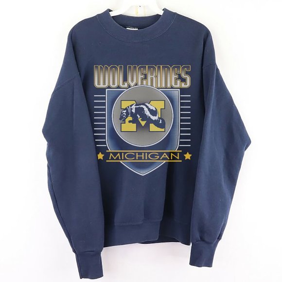 Vintage University of Michigan Wolverines Rose Bowl Football Sweatshirt Shirt - Picture 1 of 2